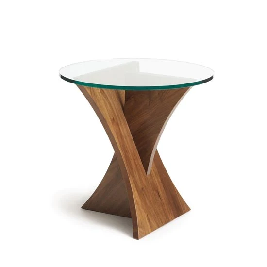 Hometios Furniture - Modern Side Table with Glass Top