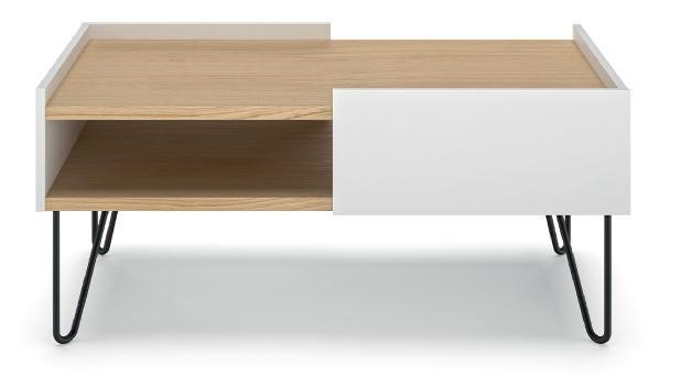 Hometios Furniture - Minimalist Coffee Table with Sliding Door