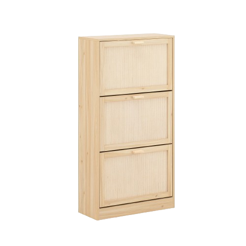 Hometios Furniture - 3 Door Shoe Cabinet