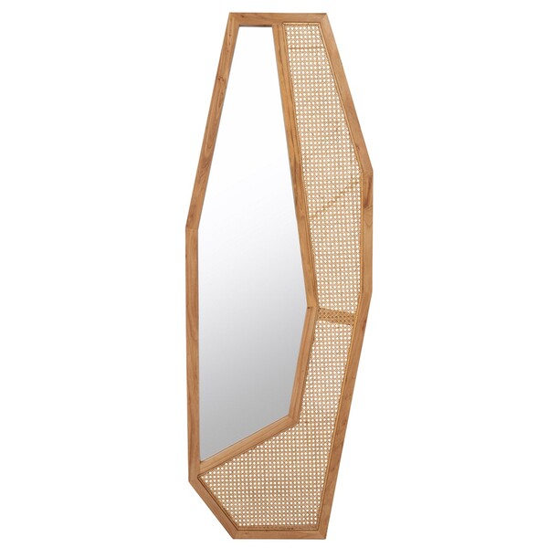 Hometios Furniture - Wood Frame with Rattan Mirror